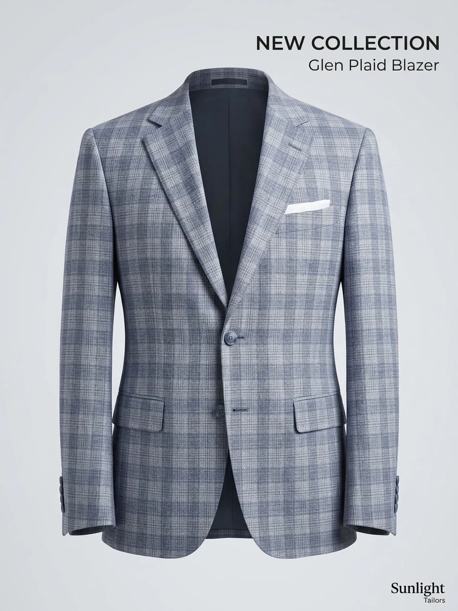 Glen Plaid Check Blazer